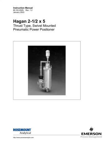 Rosemount HAGAN 2½ x 5 Thrust Type, Swivel Mounted Pneumatic Power ...