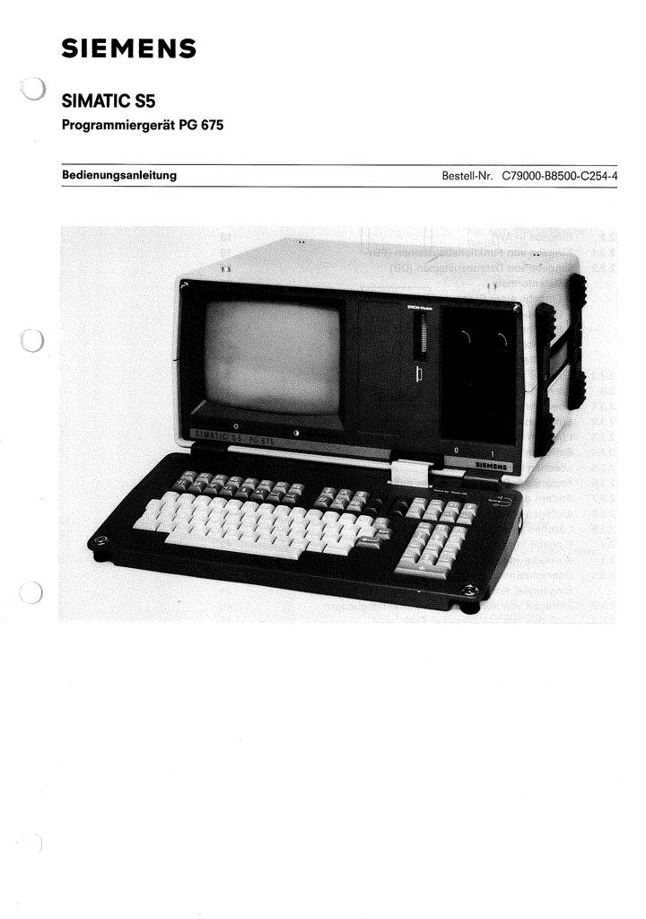 Slmatlc S5 675 Programmiergerat Pg Bestell Nr C 500 C254 4 Manualzz