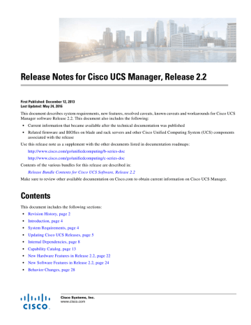 Release Notes for Cisco UCS Manager, Release 2.2 | Manualzz