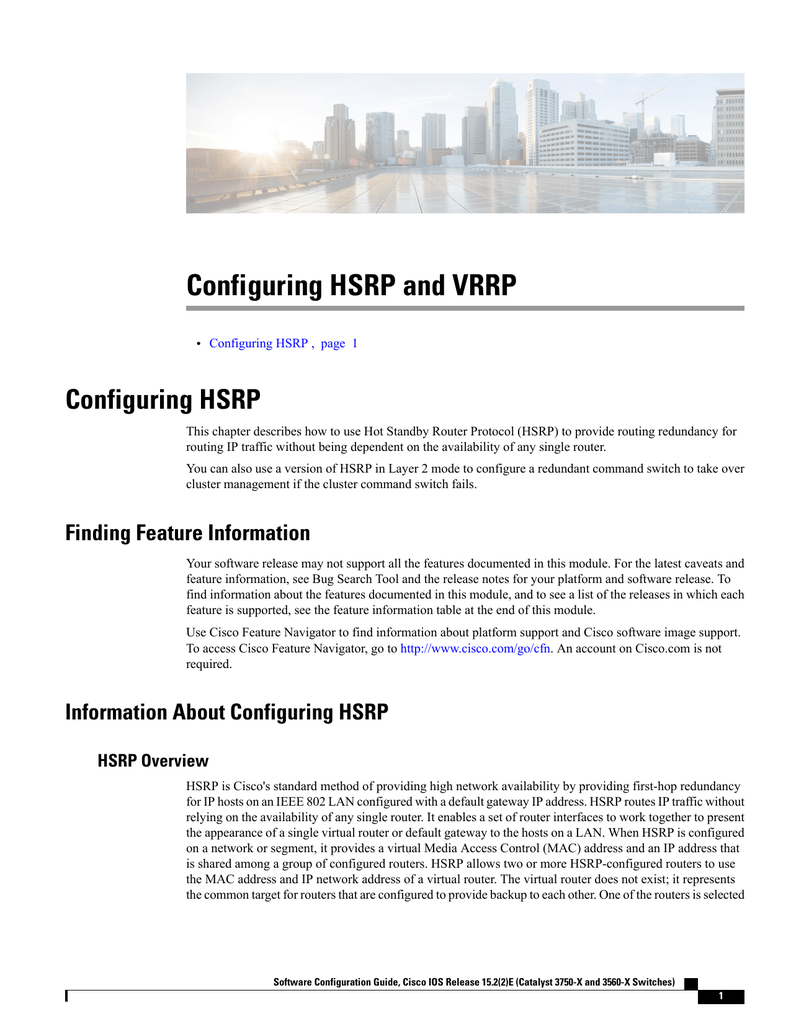 Configuring Hsrp And Vrrp Configuring Hsrp Manualzz Configuring Hsrp And Vrrp Configuring Hsrp Manualzz