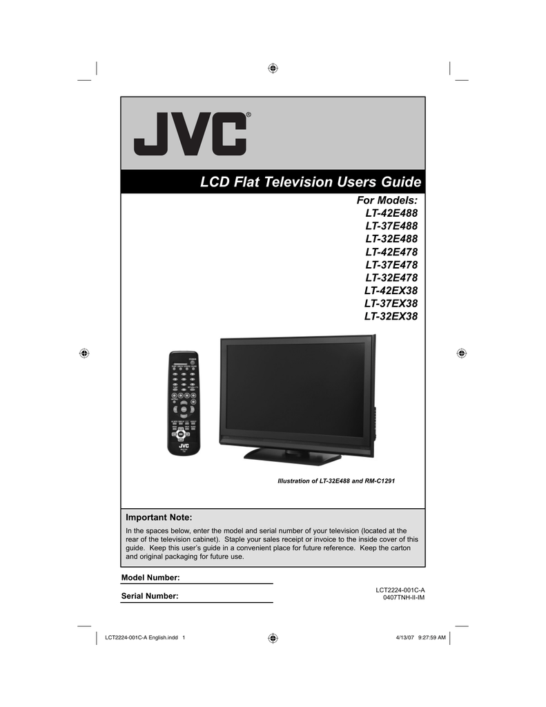 JVC LT-32HA72U Owner's Manual | Manualzz