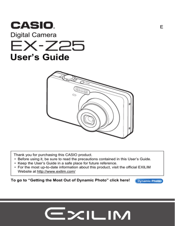 Casio EX-Z25 Guide | Manualzz