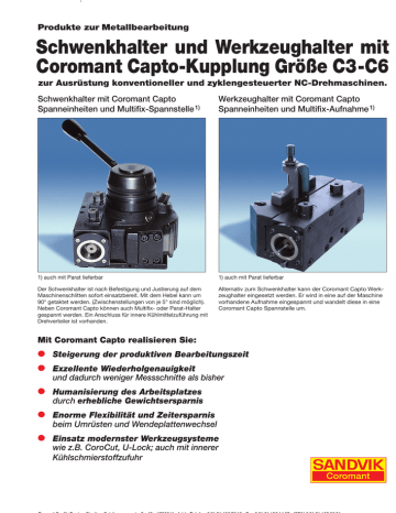 C4 C6 C5 Sandvik Coromant Capto 6 Reduzierung auf C3 