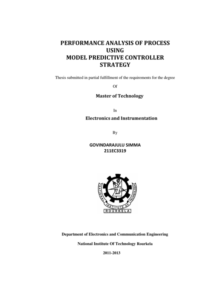 Performance Analysis Of Process Using Model Predictive Controller Manualzz