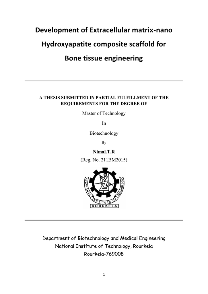 Development Of Extracellular Matrix Nano Hydroxyapatite - 