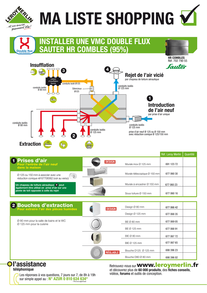 Ma Liste Shopping Installer Une Vmc Double Flux Manualzz