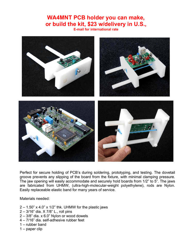 Wa4mnt Pcb Holder You Can Make Manualzz
