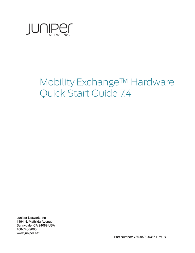 Mobility Exchange Quick Start Guide Manualzz