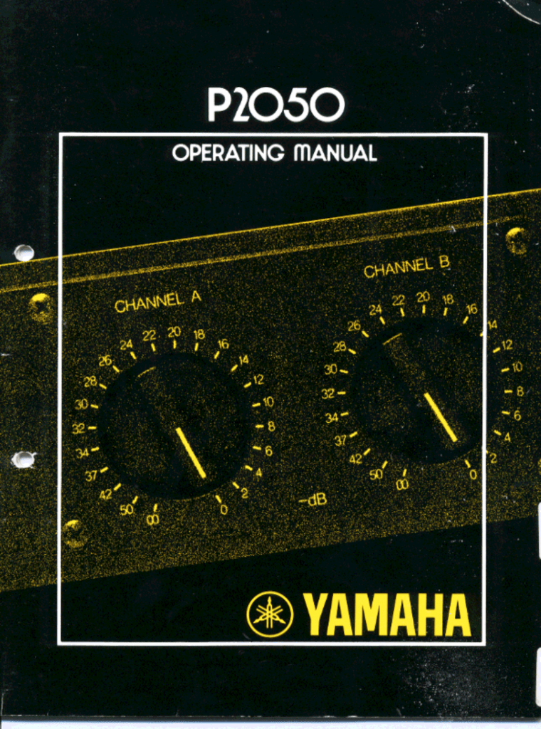 Yamaha P50 Owner S Manual Manualzz