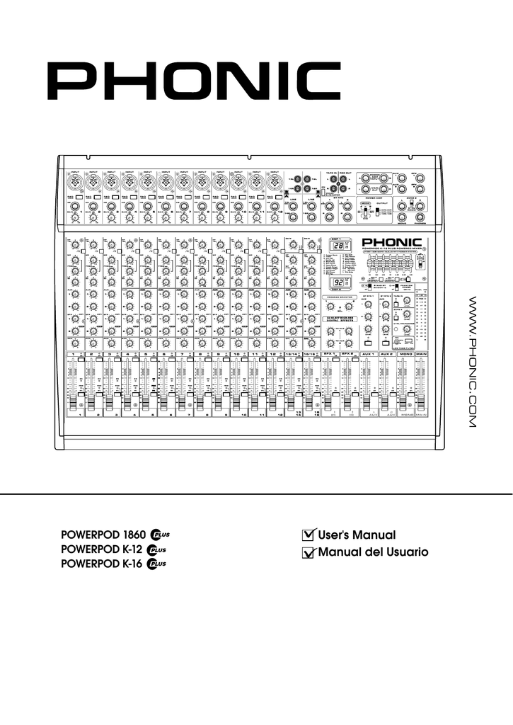 Phonic max 1500 схема