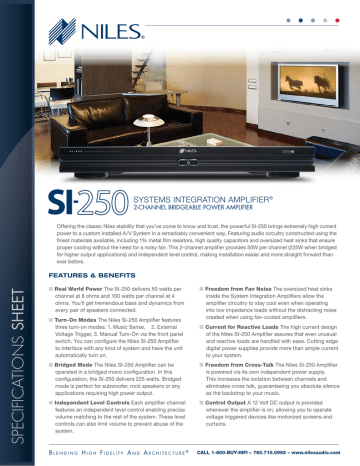 Si Systems Integration Amplifier 2 Channel Bridgeable Power Amplifier Manualzz Si Systems Integration Amplifier 2 Channel Bridgeable Power Amplifier Manualzz