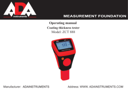 Coating Thickness Tester ZCT 888 Operating Manual