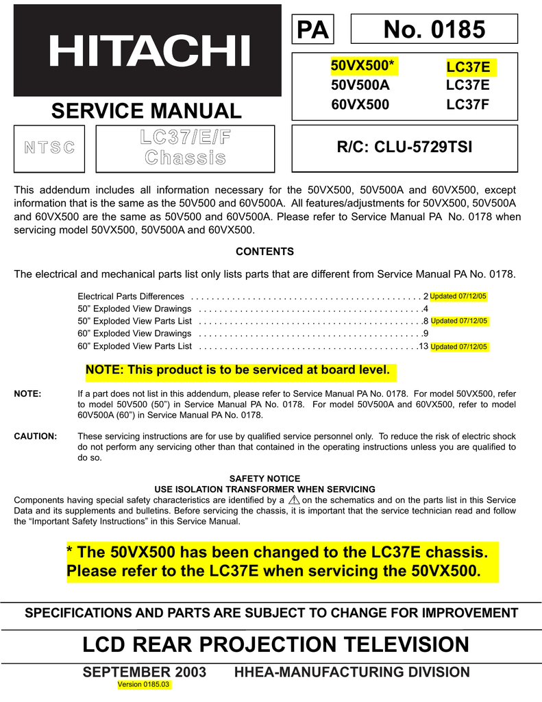 0185 SERVICE MANUAL L | manualzz.com