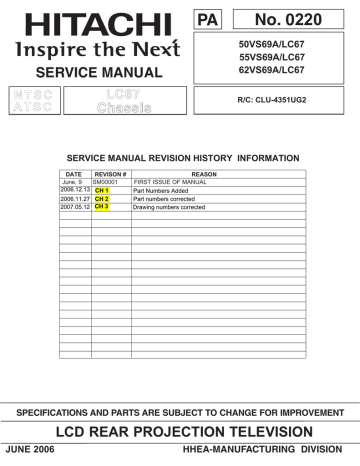 Hitachi 55vs69a 62vs69a 50vs69a User Manual Manualzz