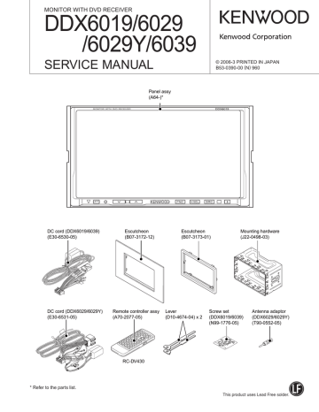 Ddx6019 6029 6029y 6039 Service Manual Monitor With Dvd Receiver Manualzz Ddx6019 6029 6029y 6039 Service Manual, Kenwood Ddx6019 Wiring Diagram