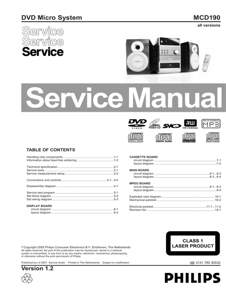 Service Manual Mcd190 Dvd Micro System Manualzz