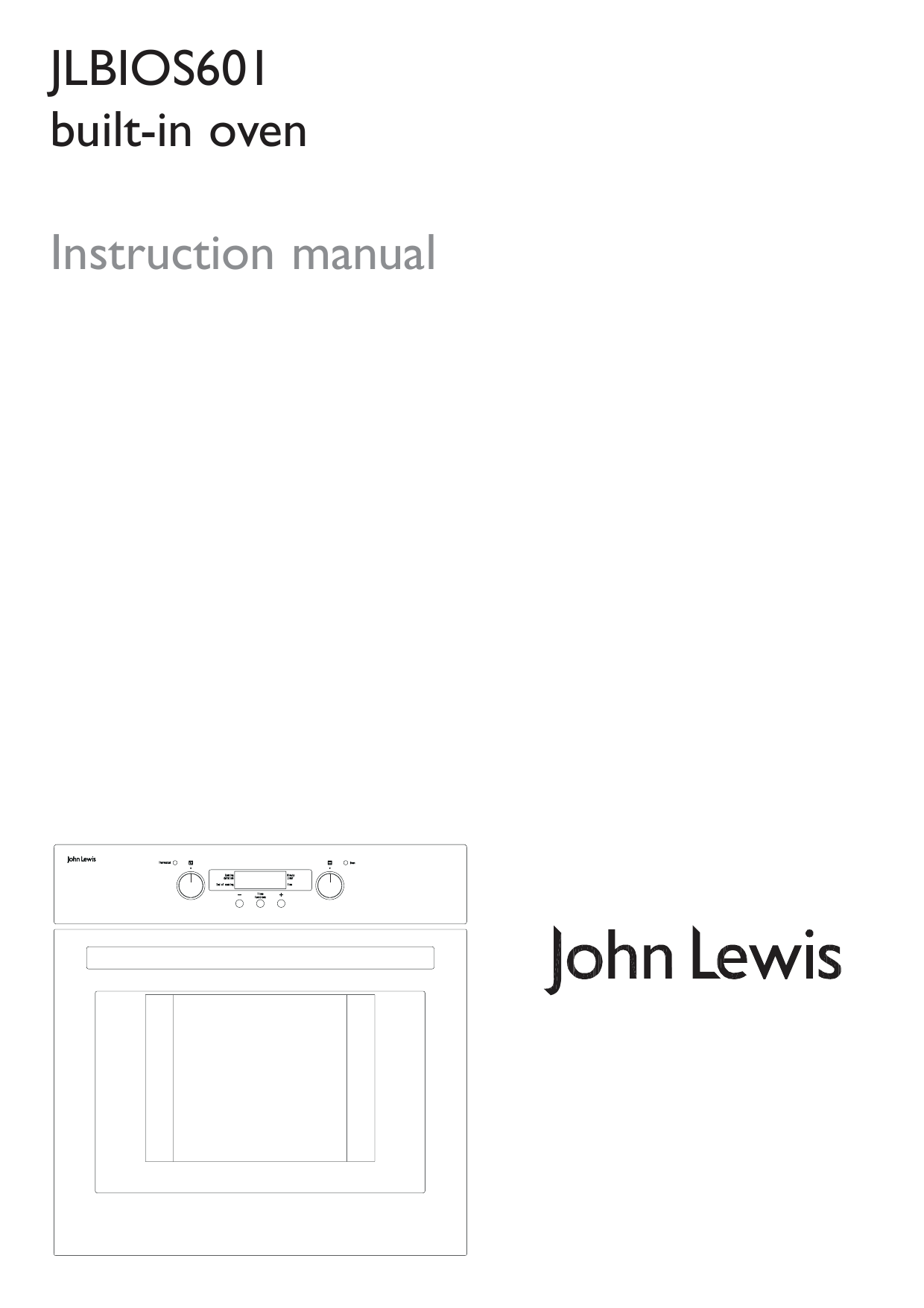 JLBIOS601 builtin oven Instruction manual Manualzz