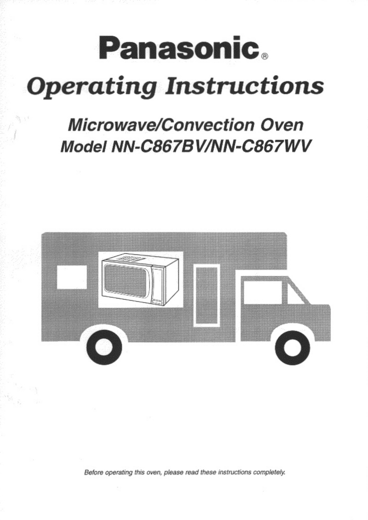 Panasonic NNC867WV Microwave Oven User manual Manualzz
