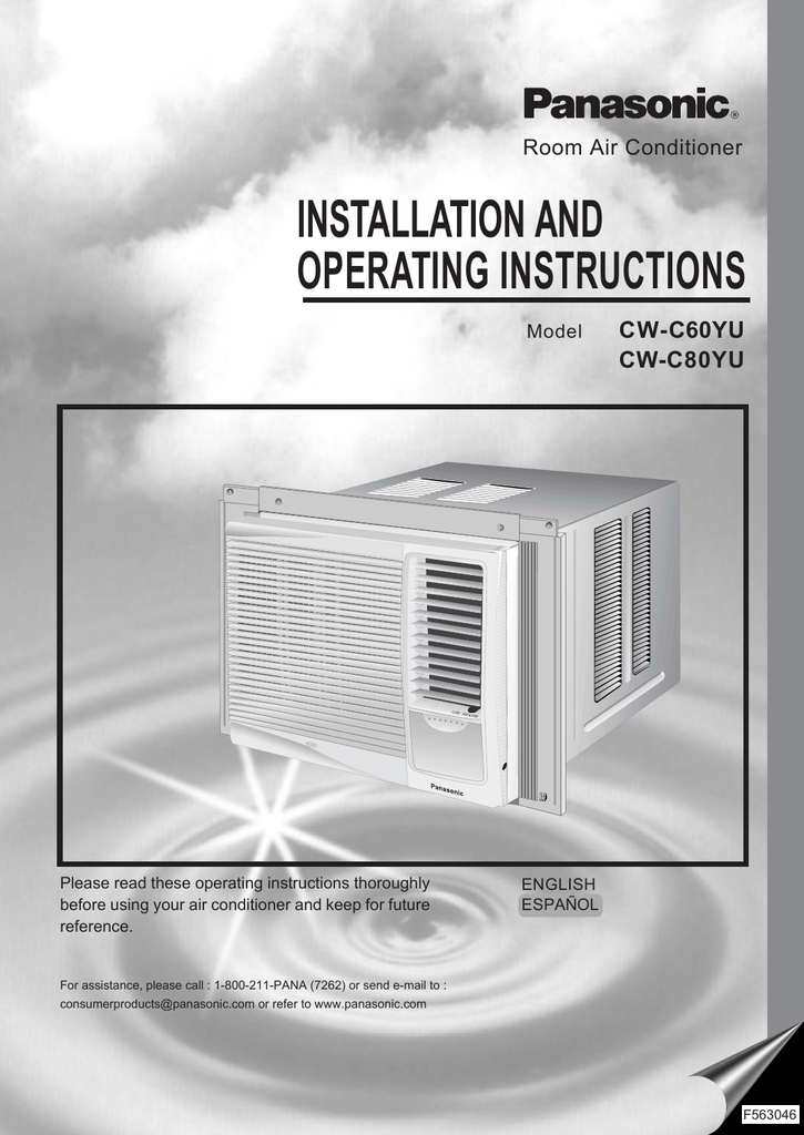 Panasonic CW-C60YU Air Conditioner Owner's Manual | Manualzz