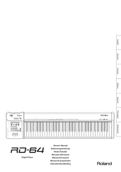 Roland Rd 64 Owner S Manual Specification User Guide User Manual