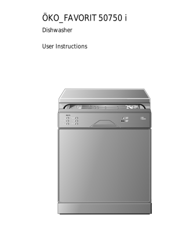 Electrolux 50750 i Dishwasher User manual | Manualzz