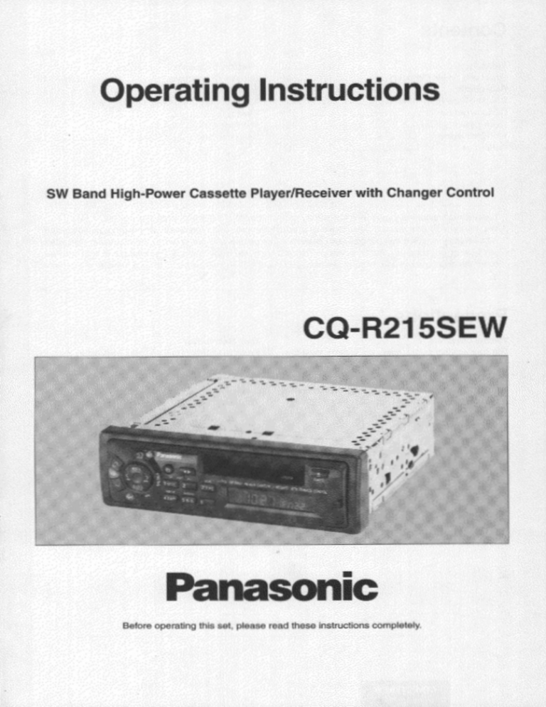 Download Panasonic Owners Manual Cqr215sew User Guide Manualzz