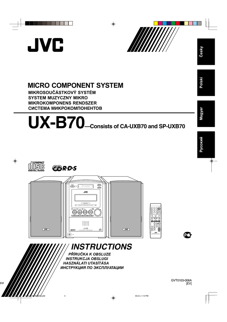 Download JVC Owners Manual UX-B70 User Guide | Manualzz