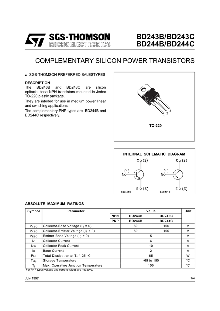 Transistors Semiconductors & Actives Electrical Equipment & Supplies BDX33C BDX53C BDX54C BD243C