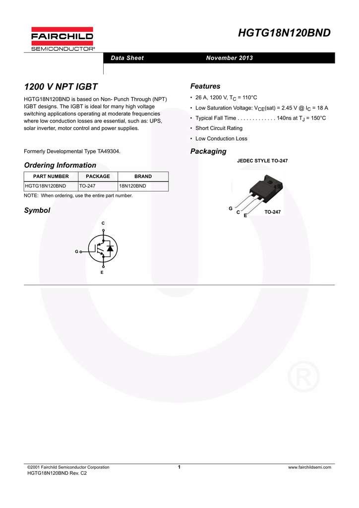 Hgtg18n120bnd 1200 V Npt Igbt Features Data Sheet Manualzz - 1life 10 to 11 npt roblox