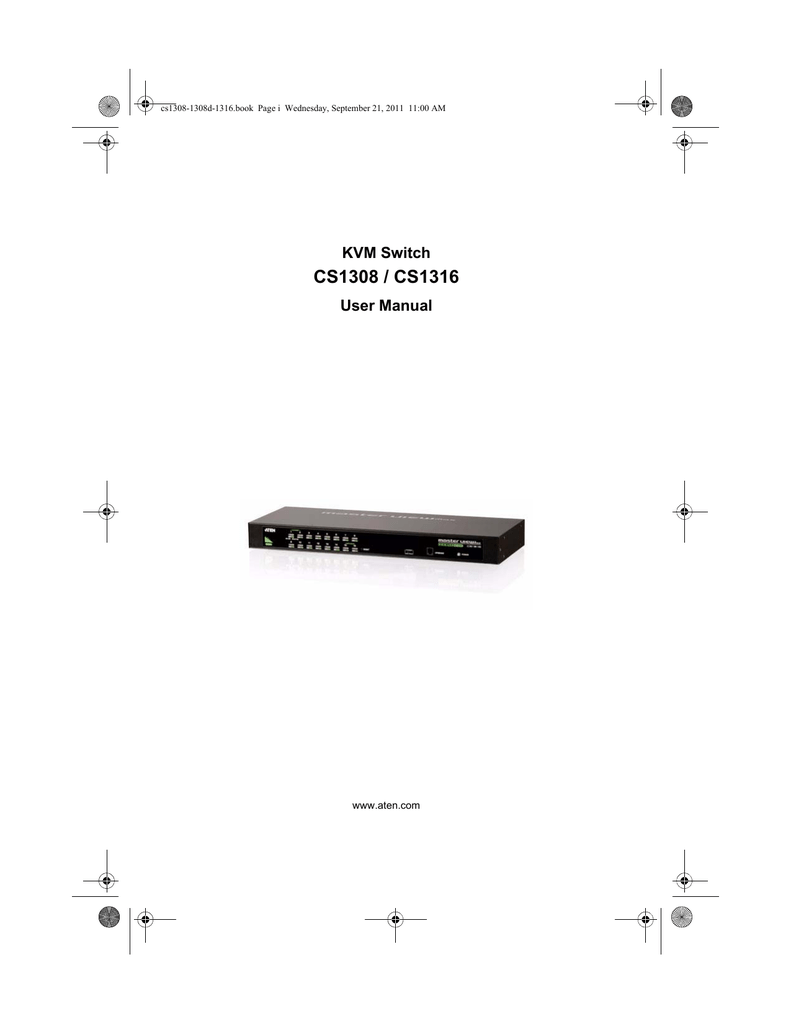 CS1308 / CS1316 KVM Switch User Manual Manualzz