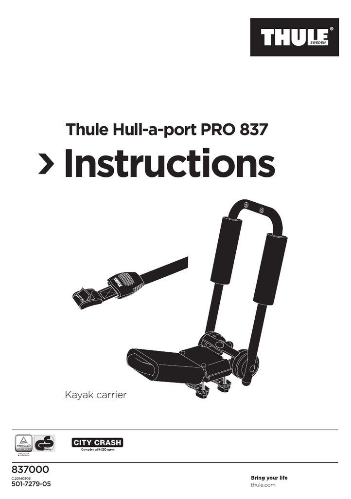 Thule Hull a Port Pro 837 Owner Manual Manualzz