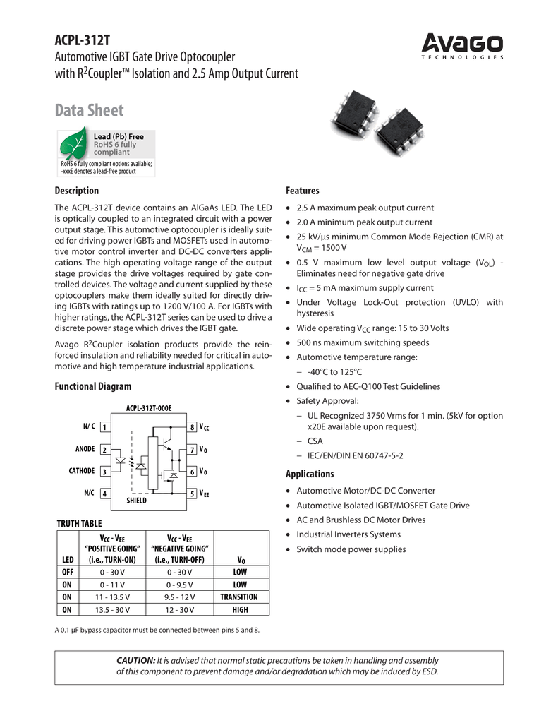 High Speed Optocouplers 2A IGBT//FET GTE DRV OPTOCOUPLER 5 pieces