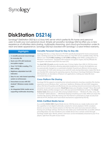 Diskstation Ds216j Manualzz