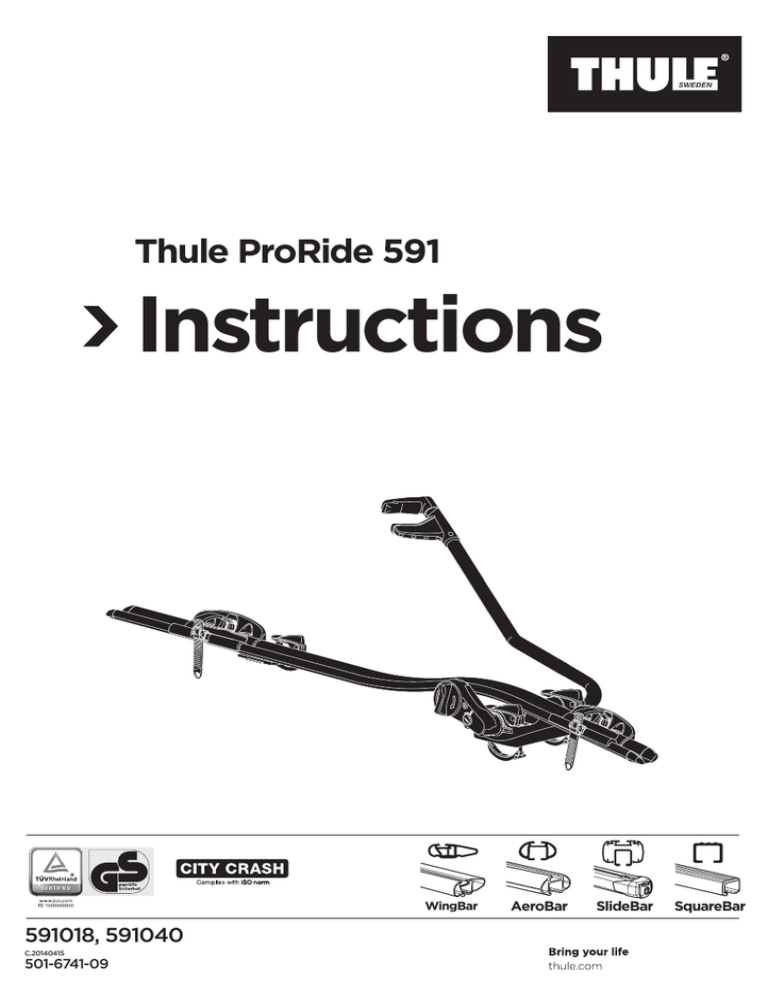thule proride 591 black
