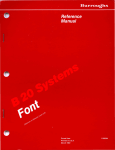 Burroughs B 20 Systems Font Reference Manual | AI Chat &amp; PDF Download
