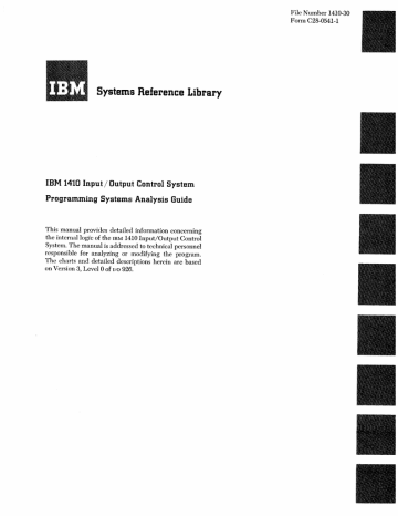Systems Reference Library Progral Nming Systems Analysis Guide Manualzz