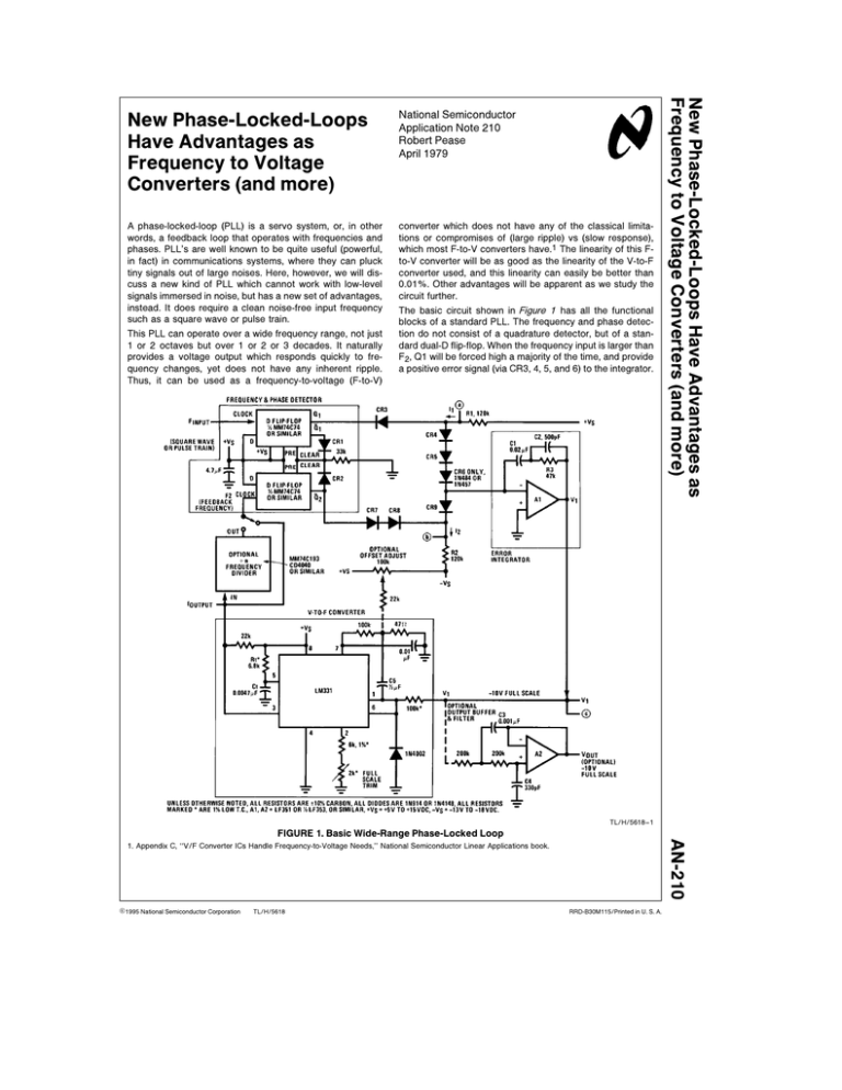 New Phase Locked Loops Have Advantages As Frequency To Voltage Converters And More Manualzz