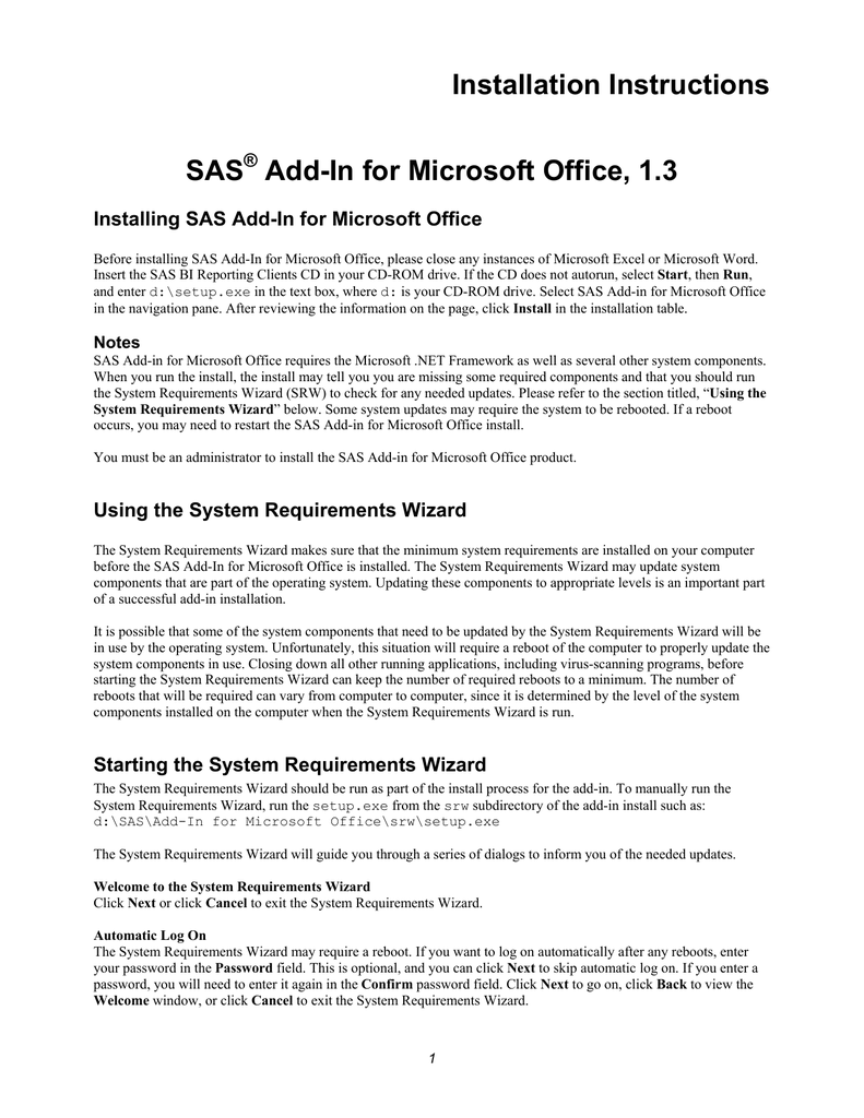 sas microsoft office sas microsoft office