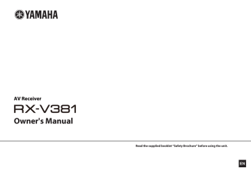 Yamaha RX-V381 Owner's manual | Manualzz