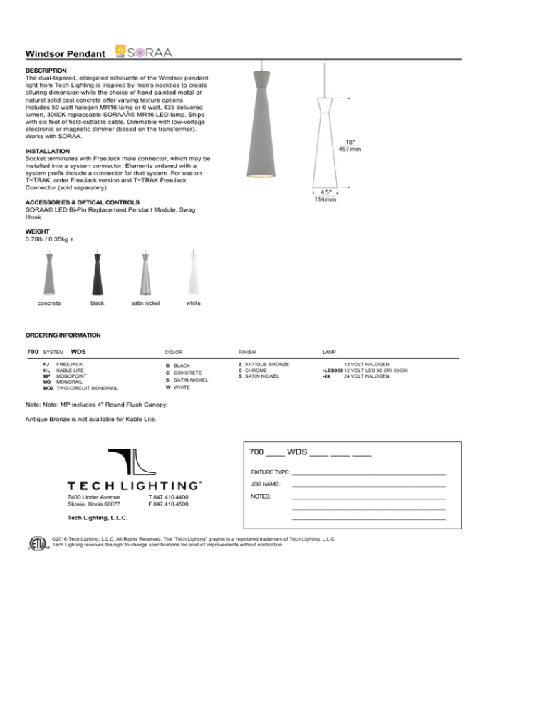Windsor Pendant Manualzz - Soraa Led Bi Pin Replacement Pendant Module