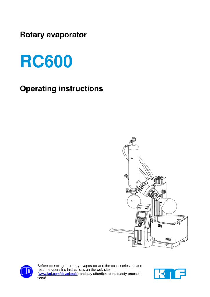 RC600 Rotary evaporator Operating instructions Manualzz