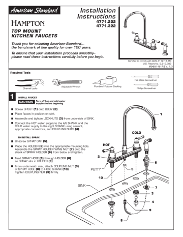 American Standard 4771 222 002