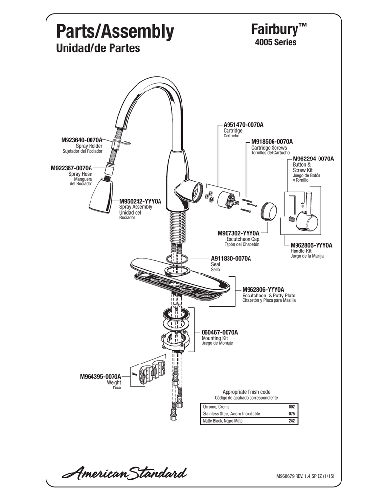 Fairbury Pull Down Kitchen Faucet Parts Wow Blog