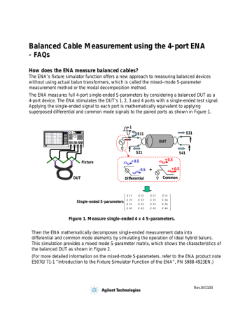 Balanced Cable Measurement using the 4-port ENA - FAQs | Manualzz