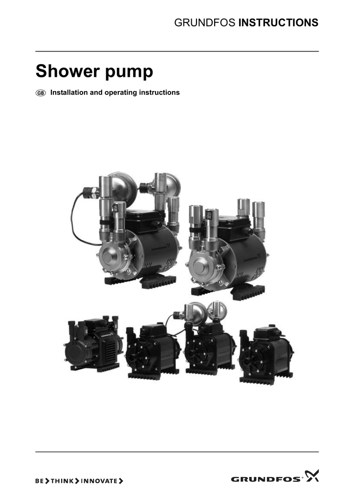 Shower pump INSTRUCTIONS Installation and operating instructions Manualzz