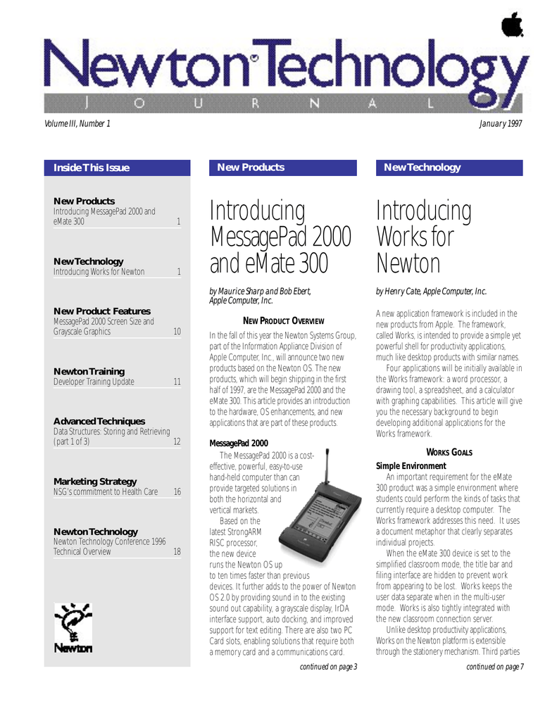 Programming for the Newton®: Software Development with Newtonscript™