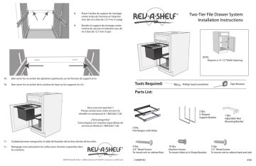 Rev-A-Shelf RAS-FD-KIT Series 2-Tier Standard Height Base Cabinet ...