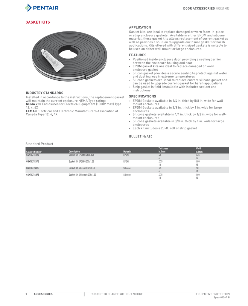 enclosure gaskets