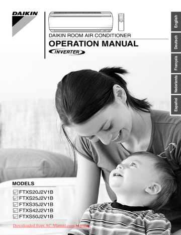 OPERATION MANUAL DAIKIN ROOM AIR CONDITIONER FTXS20J2V1B FTXS25J2V1B | Manualzz