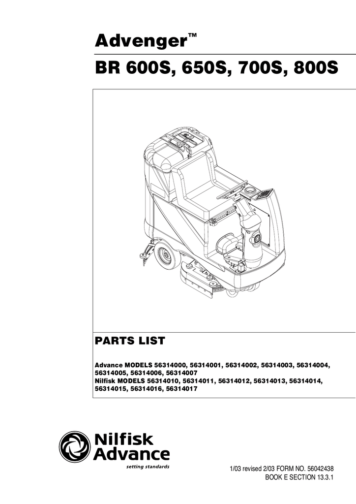 Advenger Br 600s 650s 700s 800s Parts List Manualzz Com